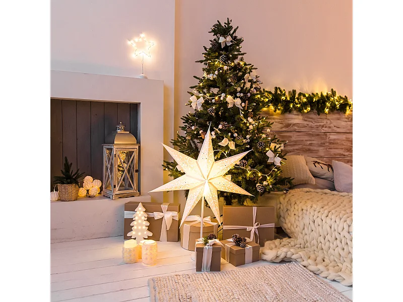 Albero di natale Artificiale Realistico Verde da 240 cm Super Folto 1300 Rami