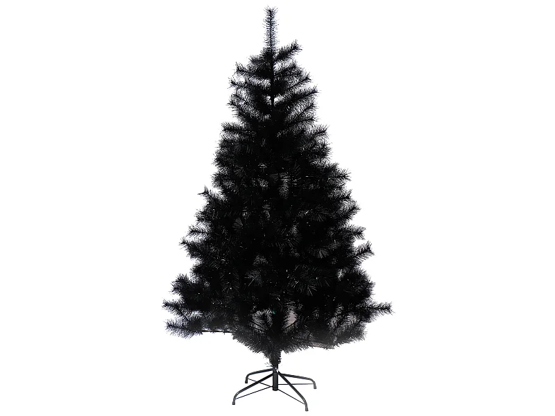 Albero Di Natale Alto Pino Abete Finto In Pvc Nero Folto Alto 180 Cm Da Interno