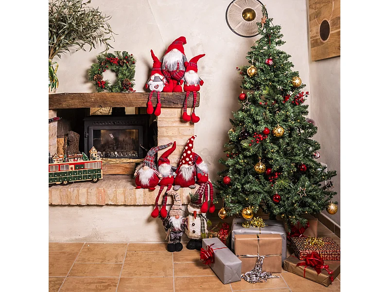 Albero di natale artificiale 180 cm Verde folto 800 Rami con 300 Luci Incluse