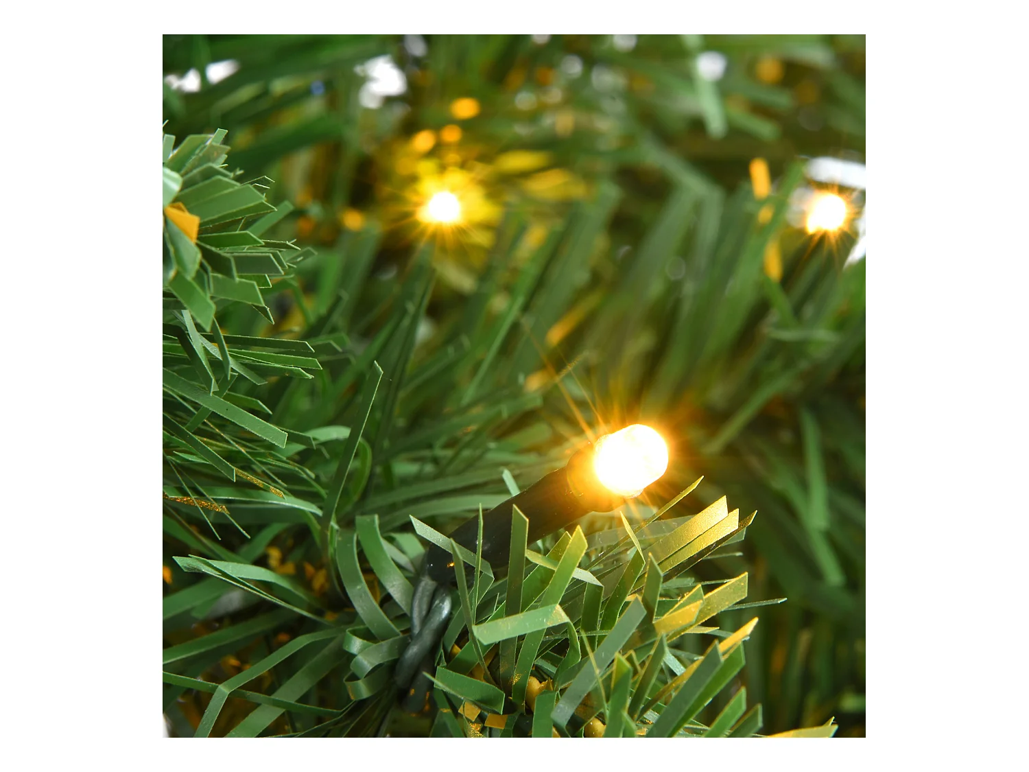 Arbre de Noël Artificiel 210 cm Vert 1050 Branches 400 Lumières Led