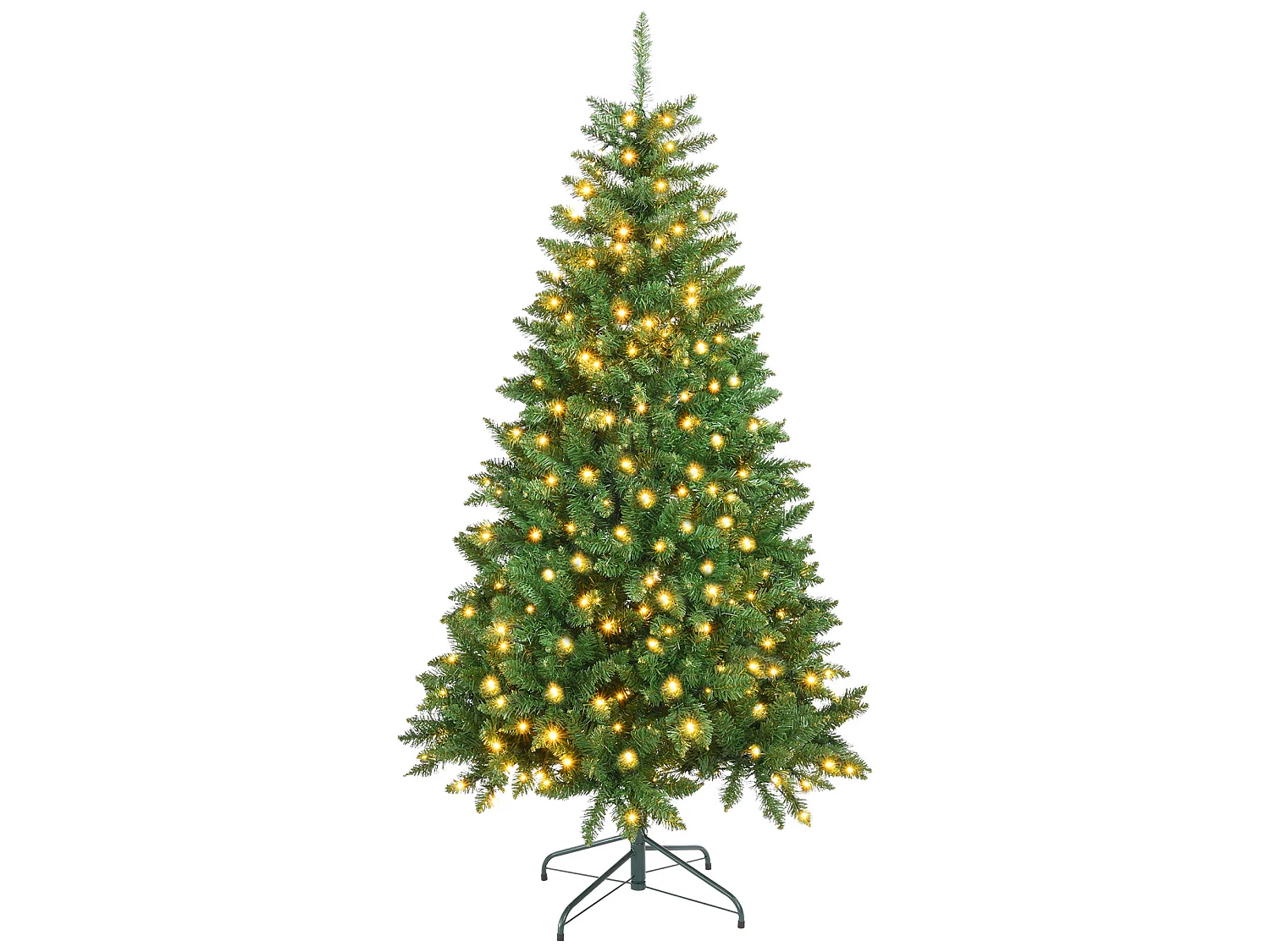 Arbre de Noël Artificiel 210 cm Vert 1050 Branches 400 Lumières Led