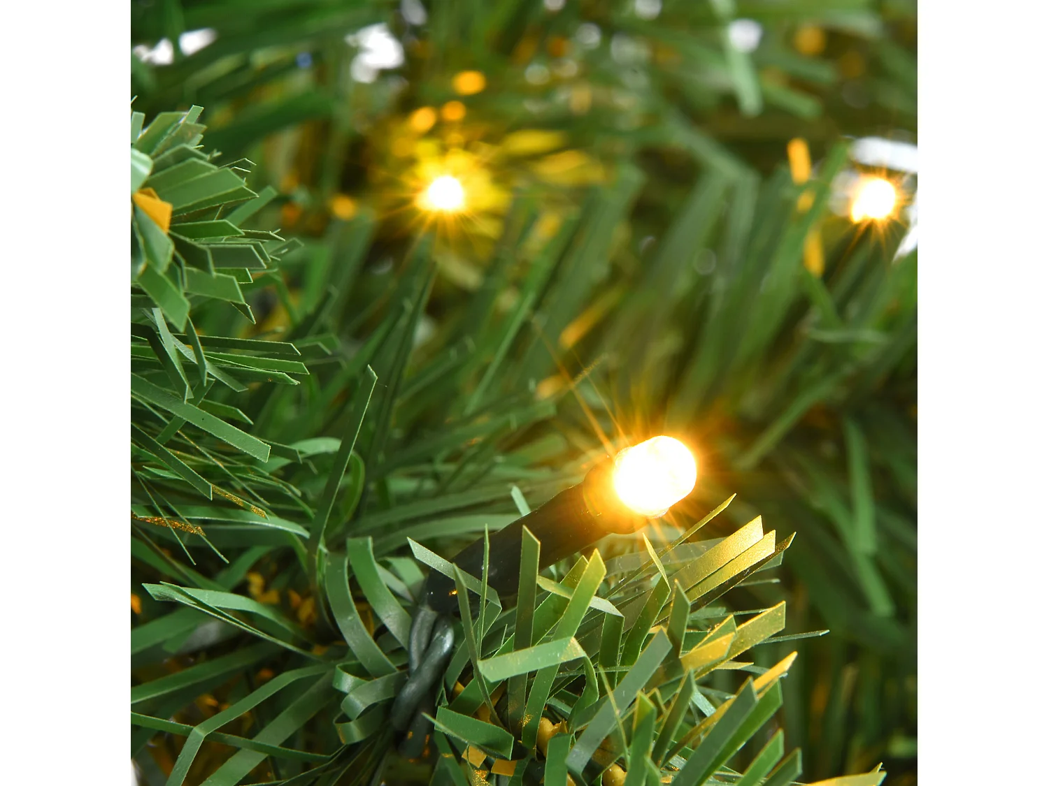 Arbre de Noël Artificiel 210 cm Vert 1050 Branches 400 Lumières Led