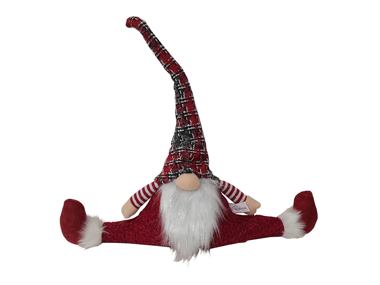 Paraspifferi Sottoporta Parafreddo Porta In Tessuto Rosso Decorazione Di Natale