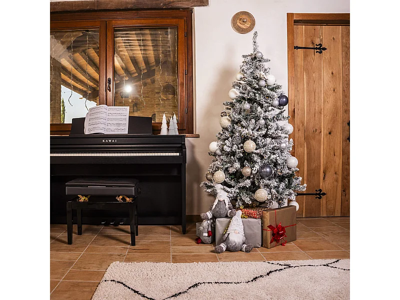 Albero di natale Innevato Abete Artificiale da 150 cm Folto Realistico 809 Rami