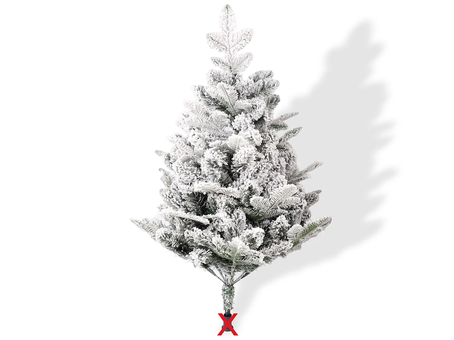 Albero di natale Innevato Abete Artificiale da 150 cm Folto Realistico 809 Rami