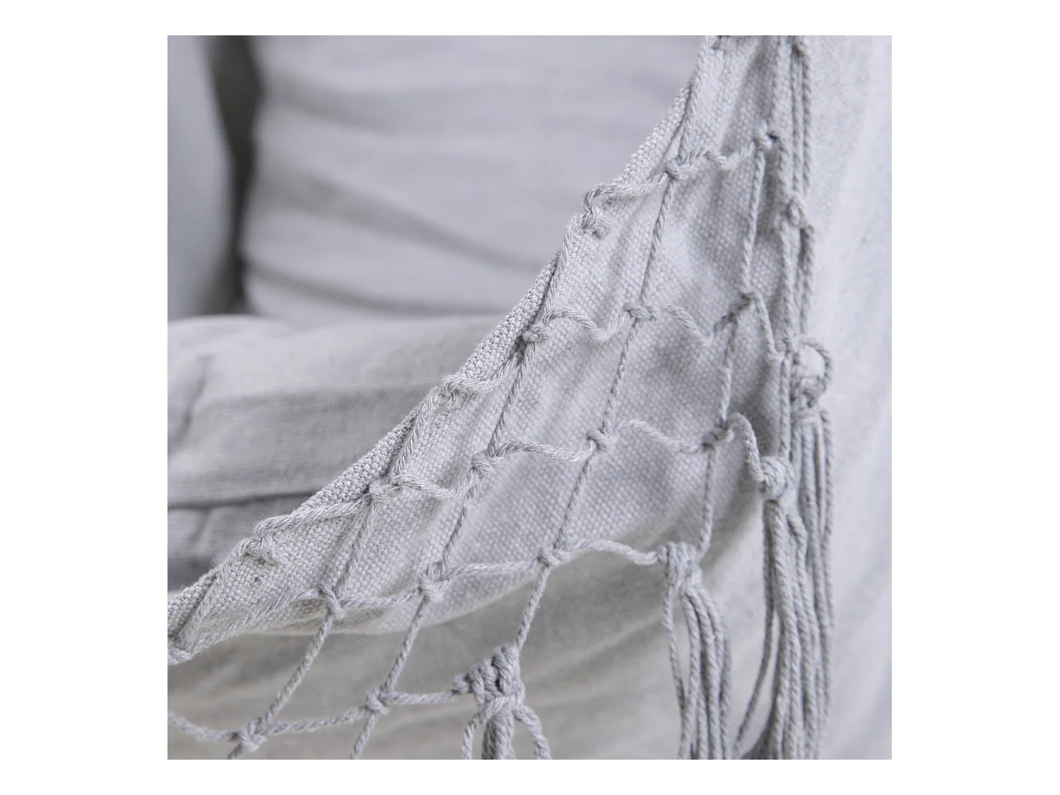 Fauteuil suspendu Hamac à bascule Gris pour Jardin avec Coussins