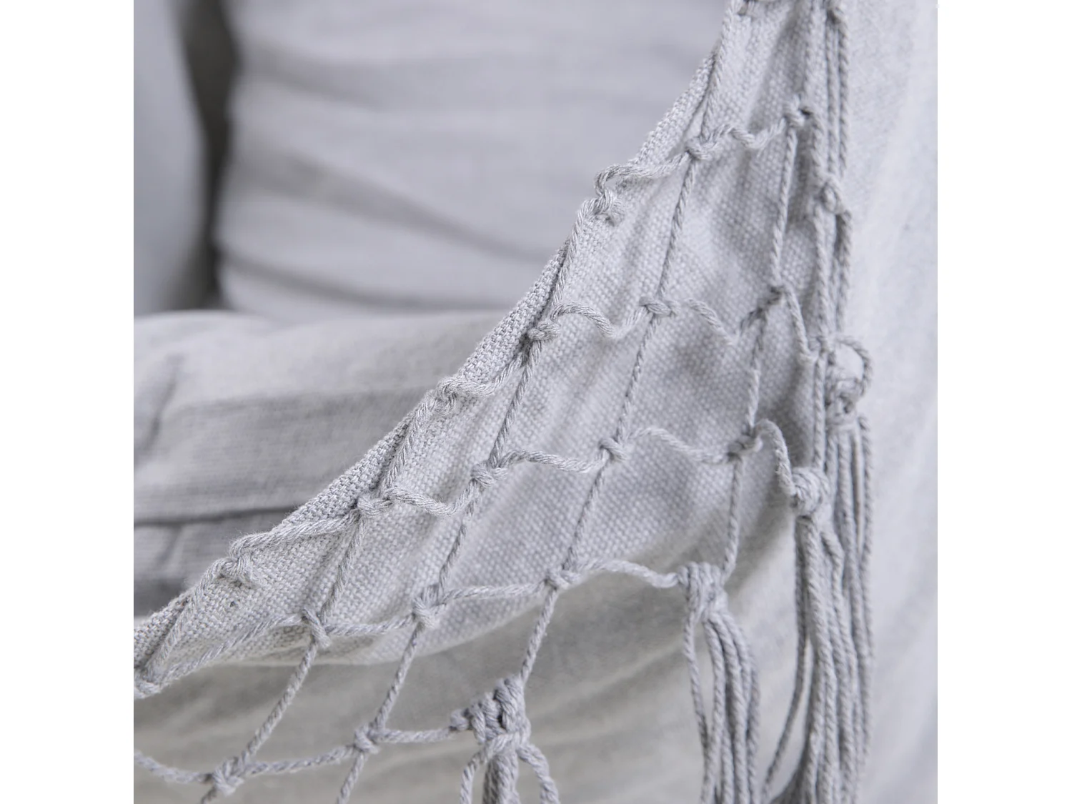 Fauteuil suspendu Hamac à bascule Gris pour Jardin avec Coussins