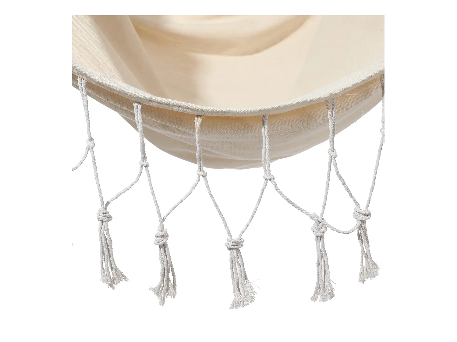 Cadeira Suspensa Bege Cadeira de baloiço para Jardim com Almofadas Suspensas