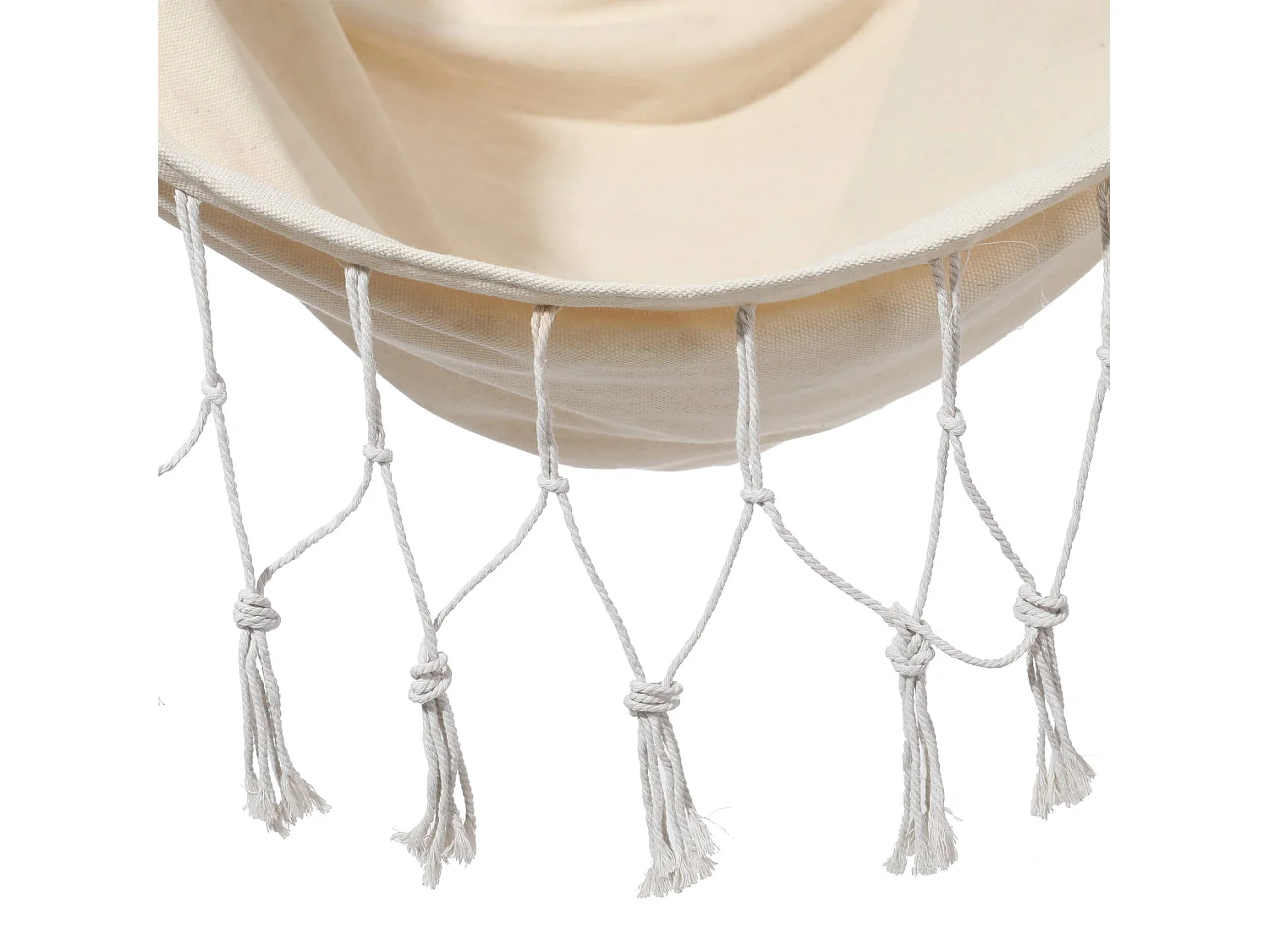 Hamac suspendu Fauteuil à bascule Beige pour Jardin avec Coussins