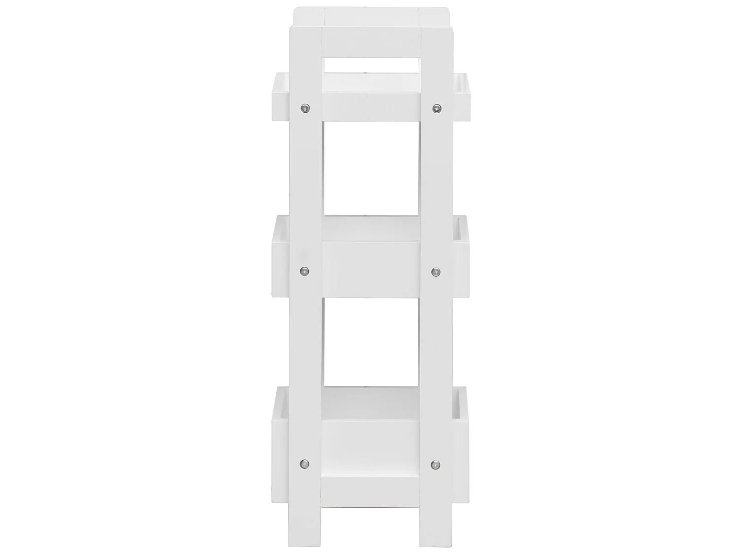 Meuble de salle de bain Etroite 3 Etagères en Bois Blanc