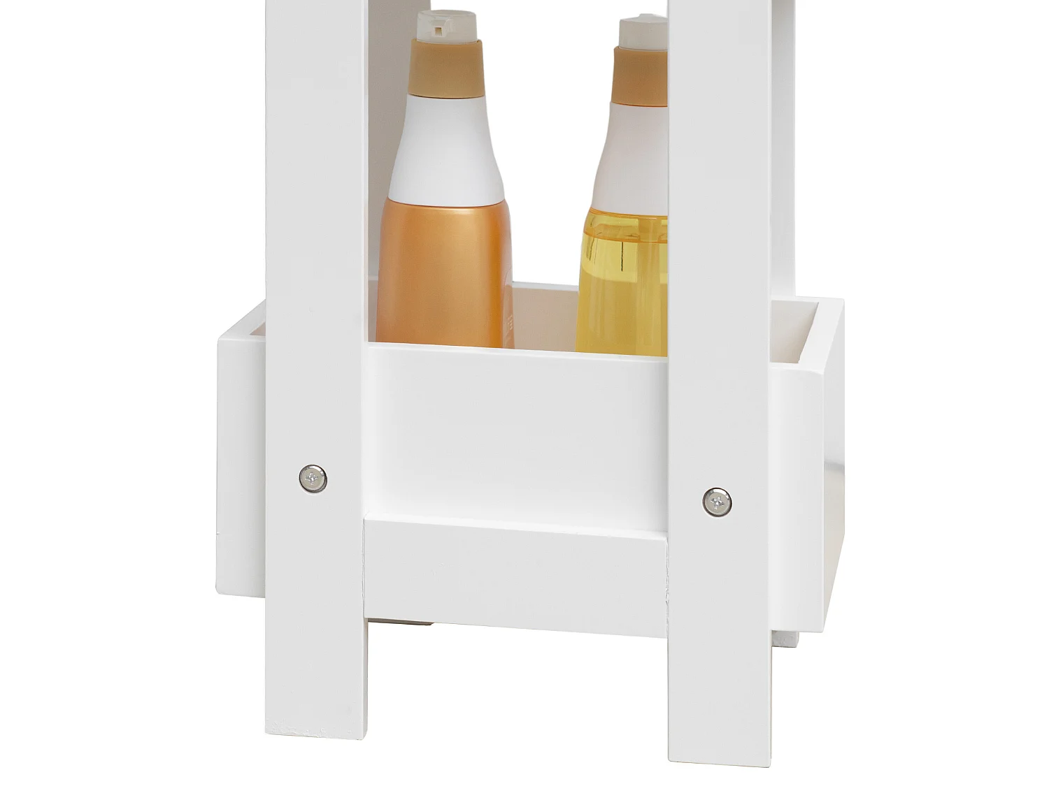 Meuble de salle de bain Etroite 3 Etagères en Bois Blanc