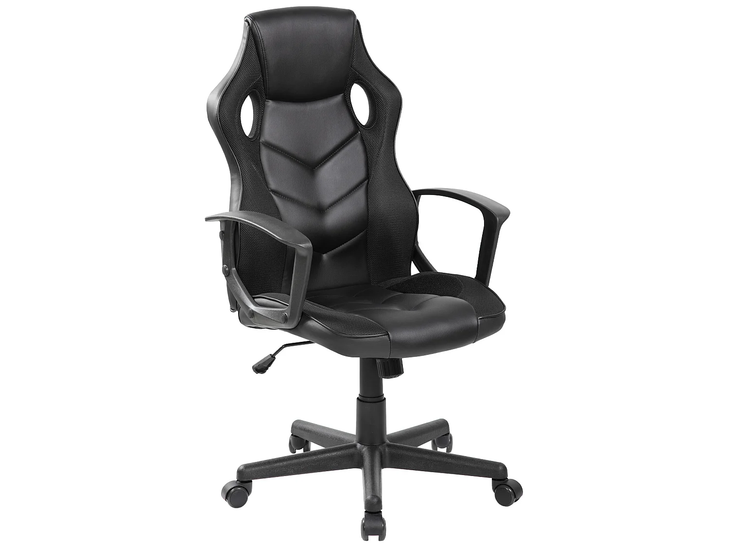 Cadeira de Jogo escritório Cadeira de Mesa Executiva em Couro Sintético Preto