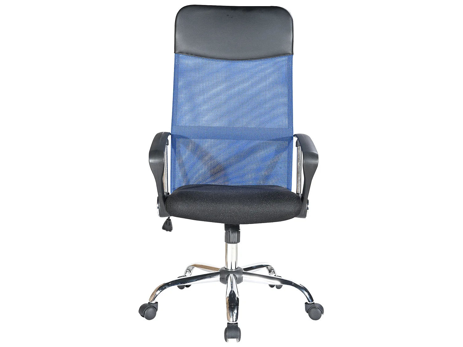 Chaise De Bureau Noir Bleu Tissu Respirant Pu 113 /123x57,5x58,5