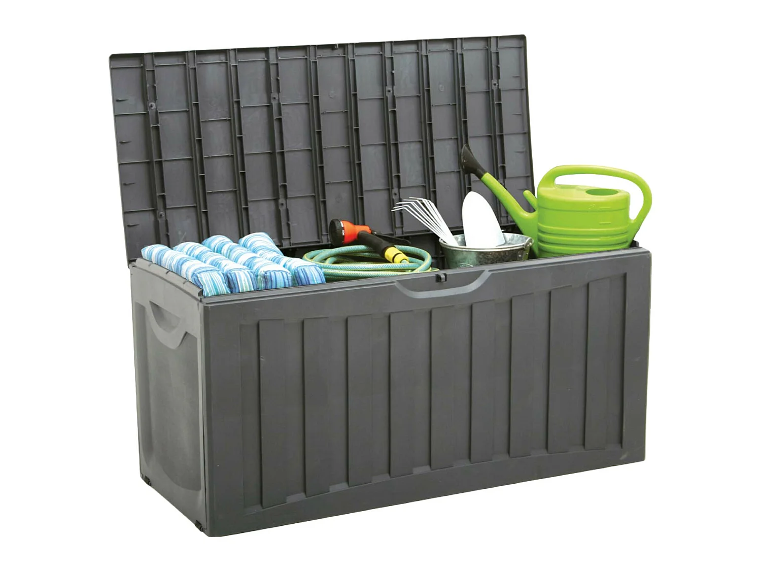 Cestino per esterni in resina da 340 litri 118x53x57cm 7house