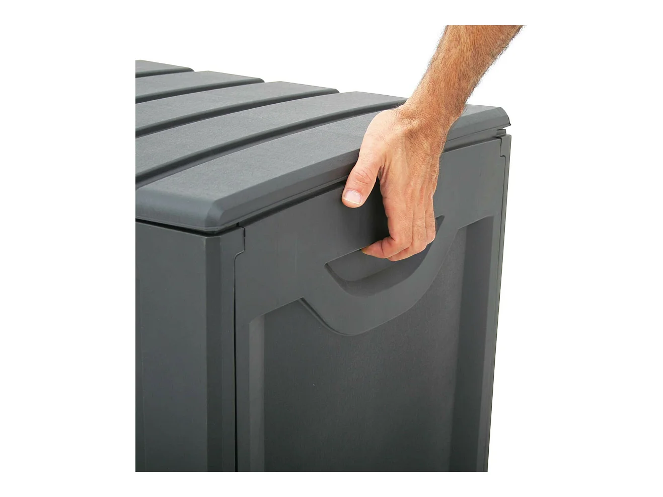 Cestino per esterni in resina da 340 litri 118x53x57cm 7house