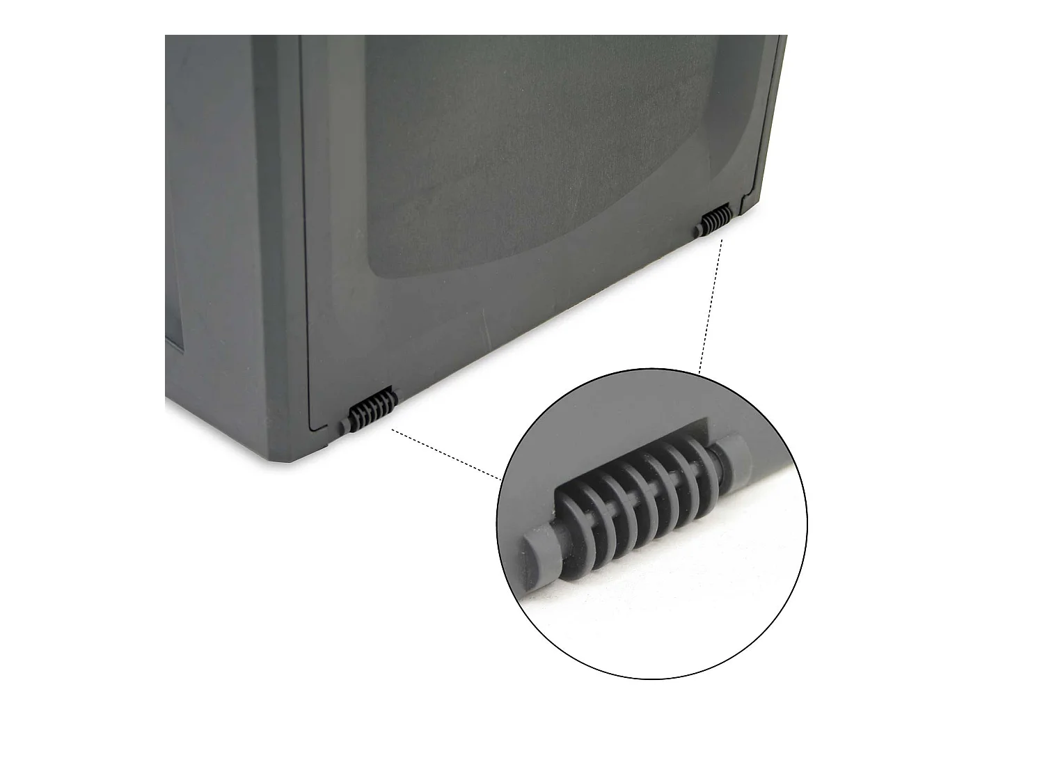 Cestino per esterni in resina da 340 litri 118x53x57cm 7house