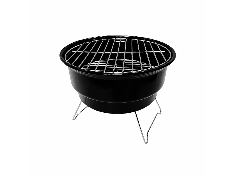Barbecue a carbonella con borsa isotermica Marjal Black Ø26,5x22,5cm 7house
