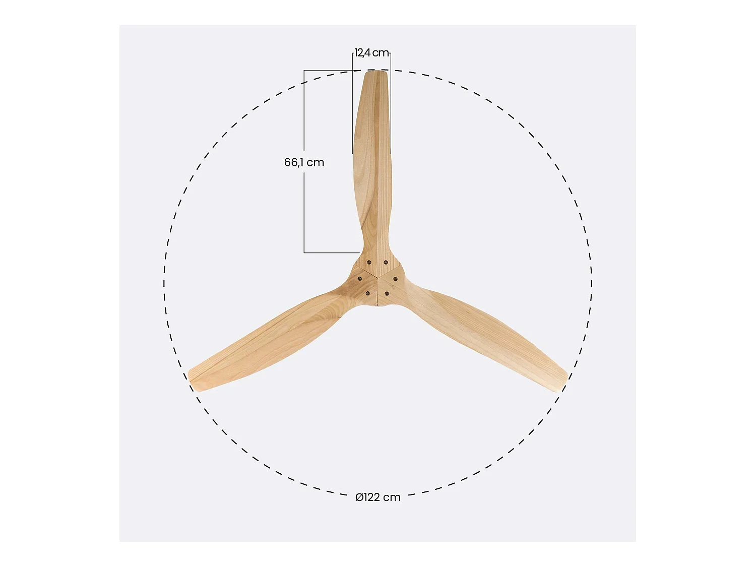 Ventilador de Techo 3 Aspas 55W 6 Velocidades Nebraska Dayron