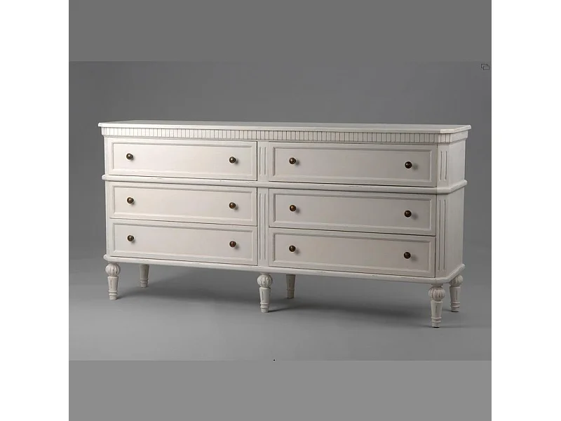 Commode double Léonie 6 tiroirs en kit