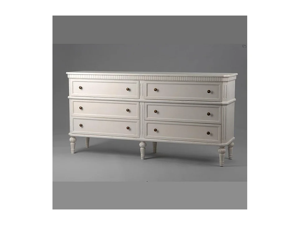 Commode double Léonie 6 tiroirs en kit