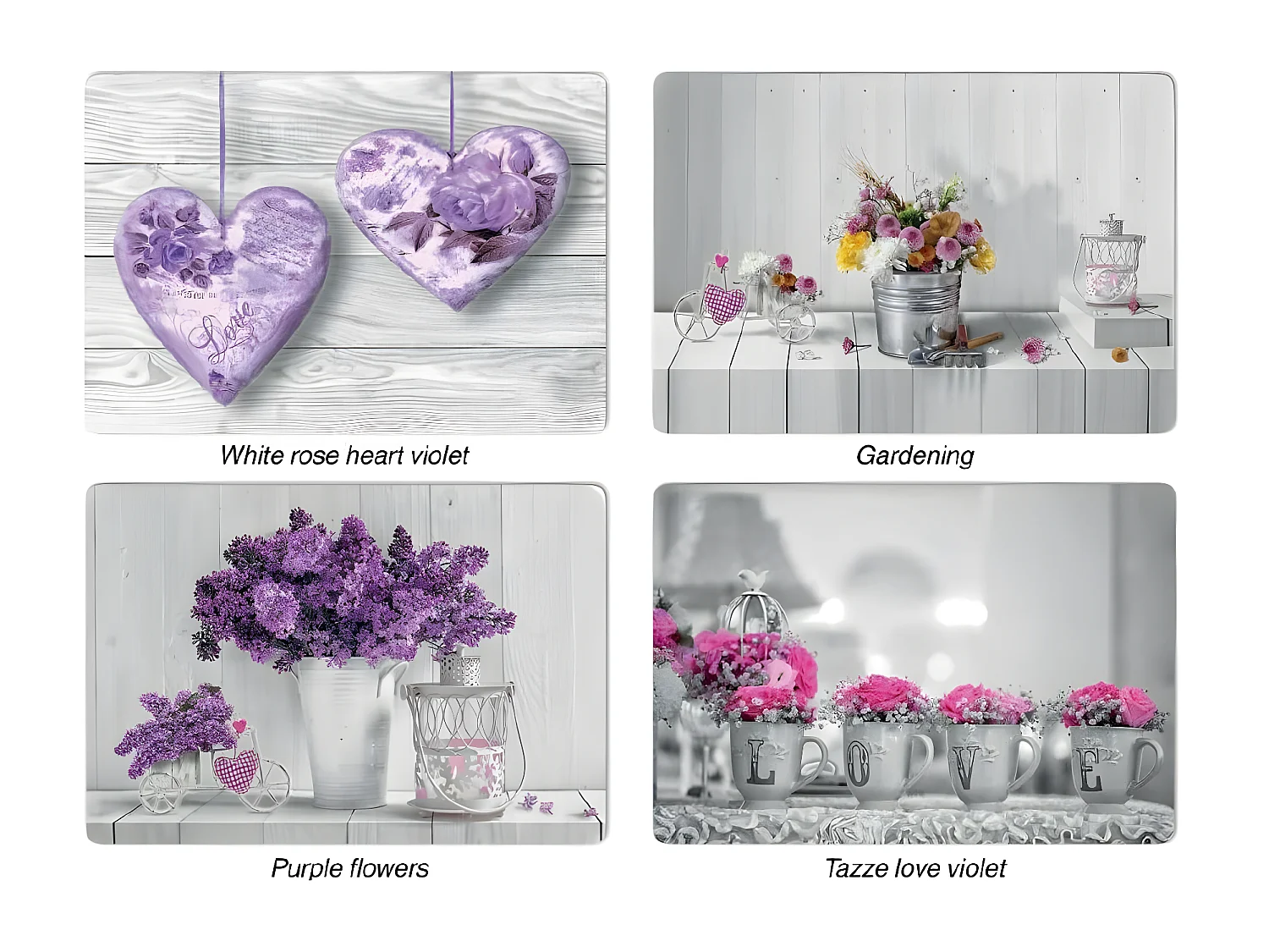 Sortiertes Shabby White Lupia Tischset 31x45 cm