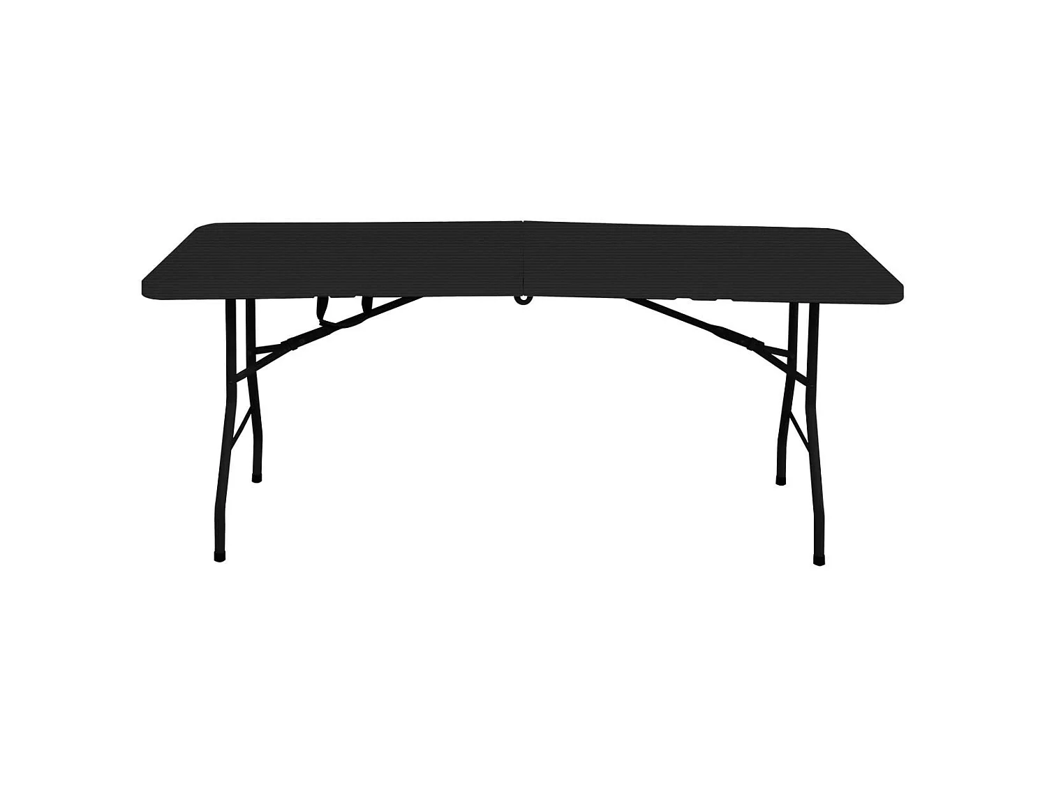 Lot de 2 tables pliantes rectangulaires effet bois 180x74x74cm 7house