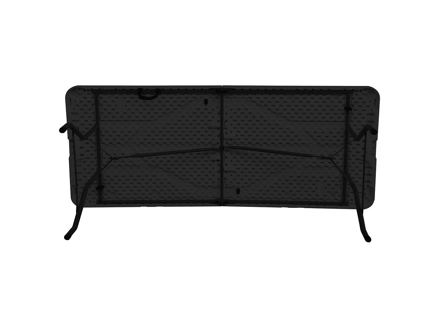 Lot de 2 tables pliantes rectangulaires effet bois 180x74x74cm 7house