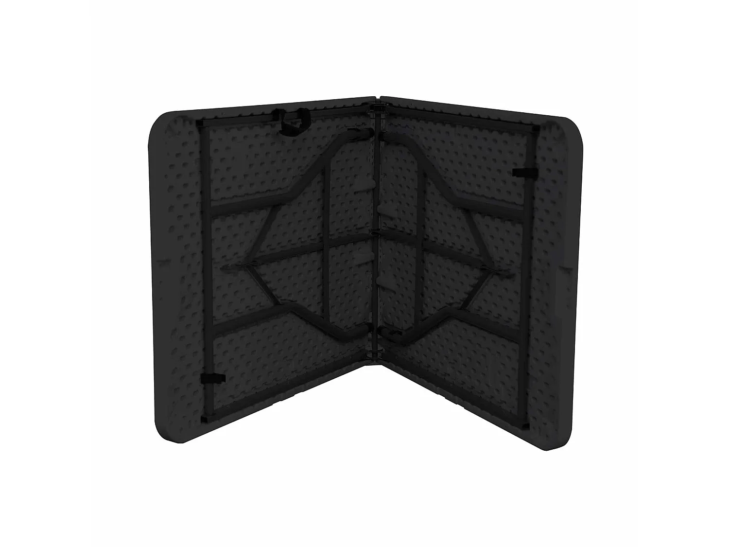 Lot de 2 tables pliantes rectangulaires effet bois 180x74x74cm 7house