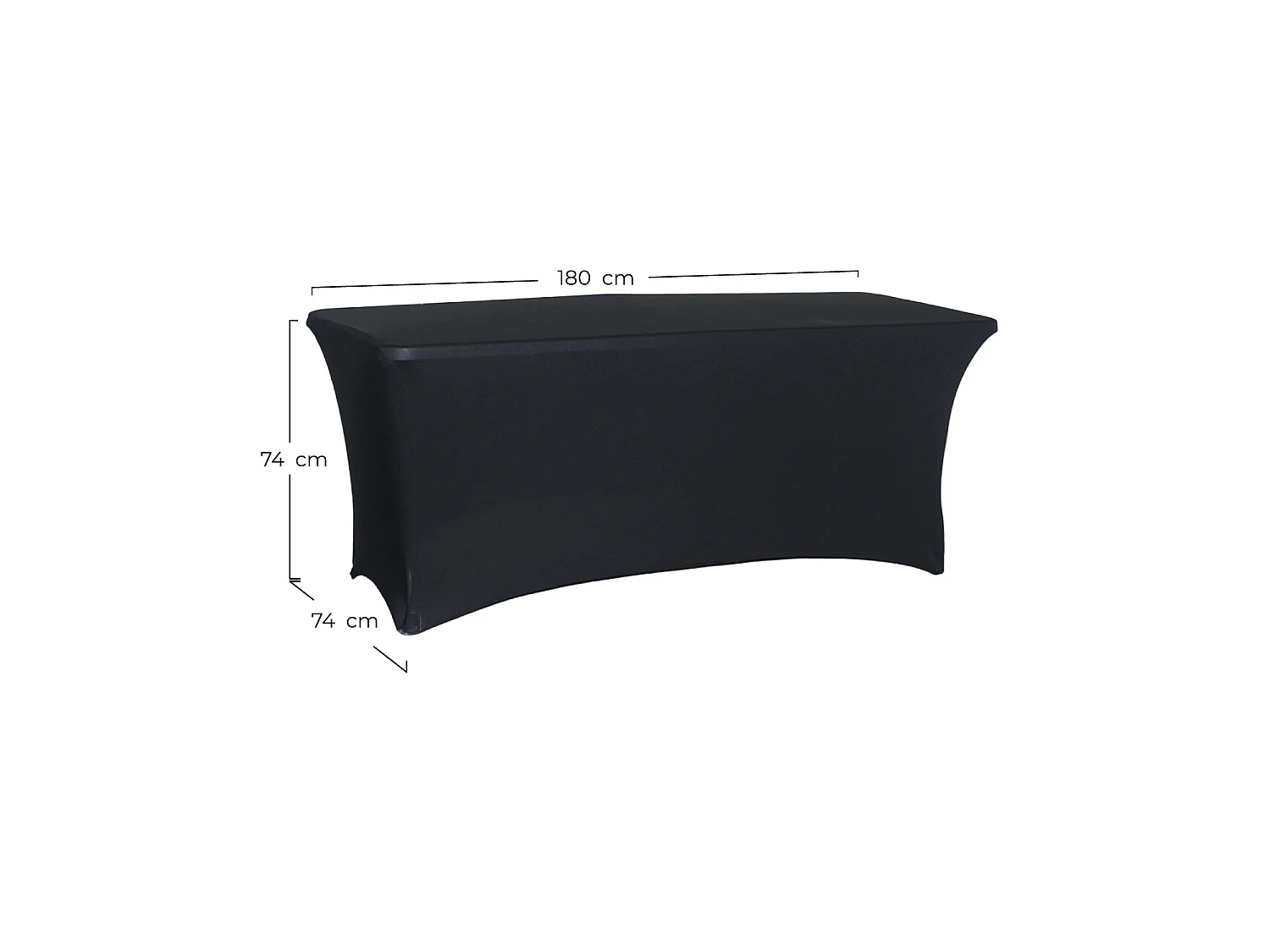 Table pliante 180cm Blanc + Housse Traiteur 7house