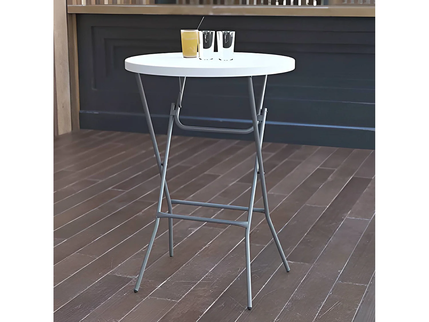 Mesa Plegable Redonda Alta de 80x110cm Catering 7house