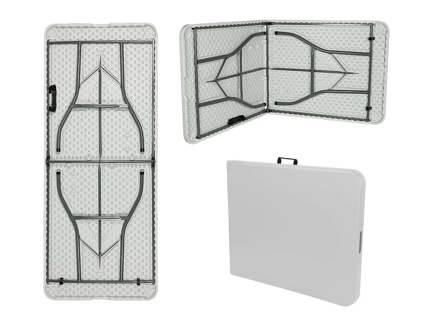 Mesa Plegable 240cm Rectangular Blanca Catering 7house