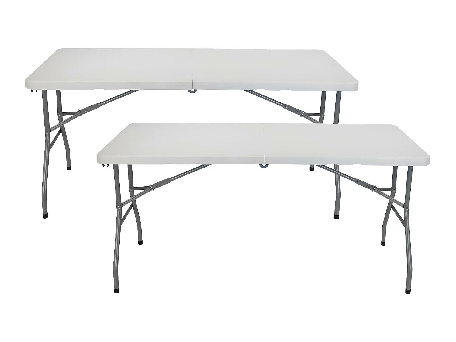 Pack 2 Mesas Plegables 150cm Rectangular Blanca Catering 7house