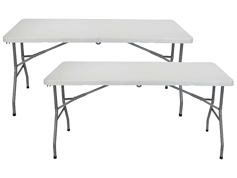 Pack 2 Tables pliantes 150cm Rectangulaire Blanc Traiteur 7house