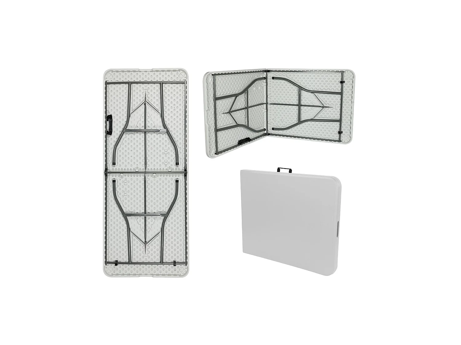 Table pliante 180cm Blanc + Housse Traiteur 7house
