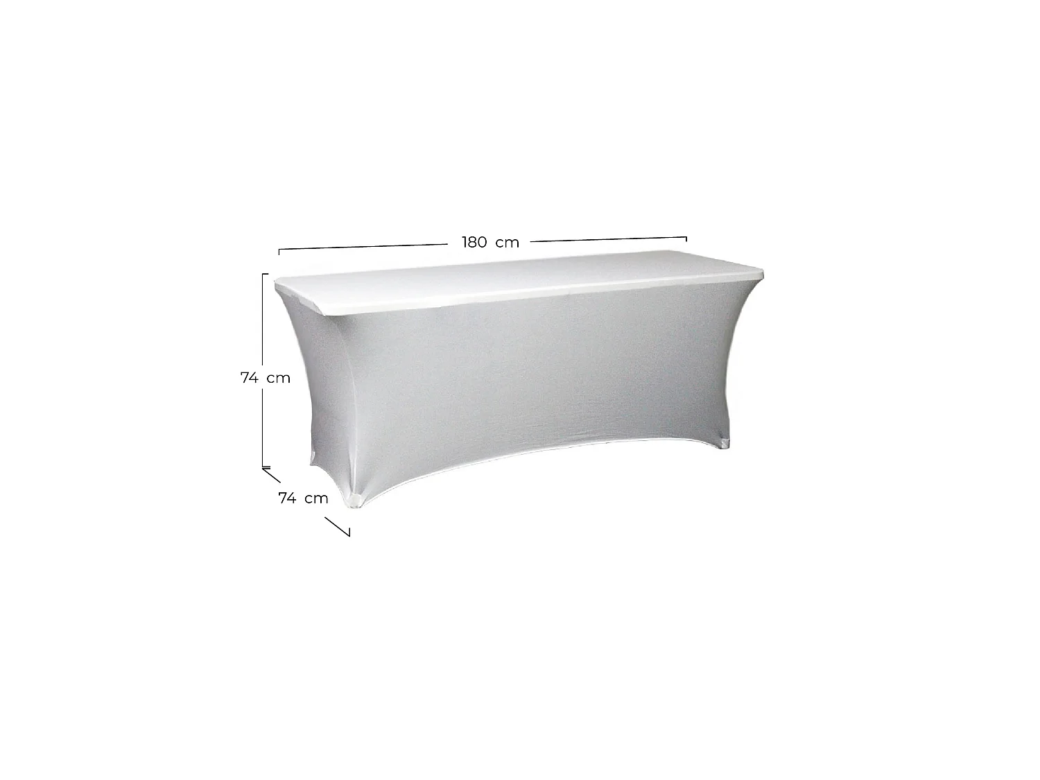 Table pliante 180cm Blanc + Housse Traiteur 7house