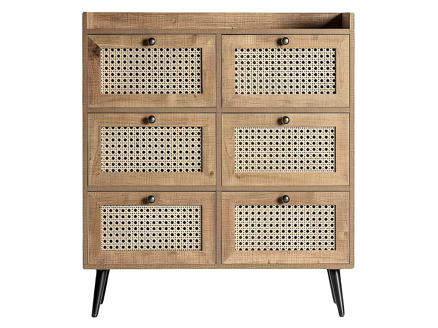 Cómoda Marron  Con 6 Cajones Modelo Montreal De