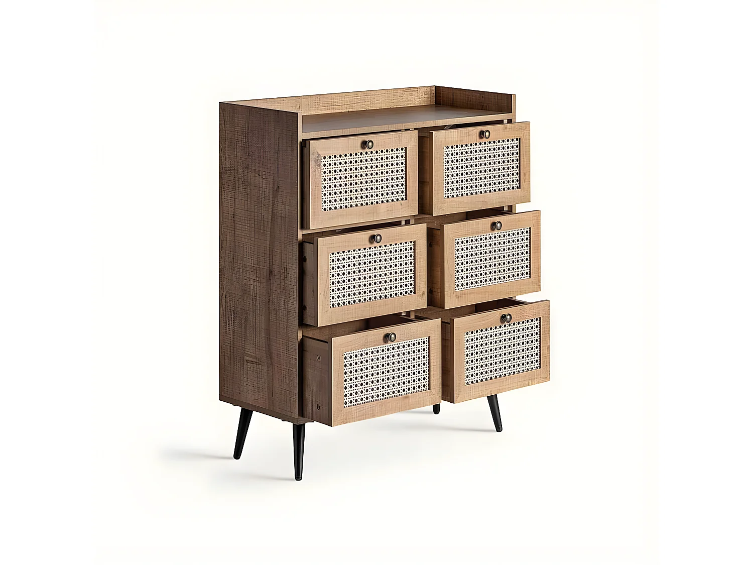 Cómoda Marron  Con 6 Cajones Modelo Montreal De