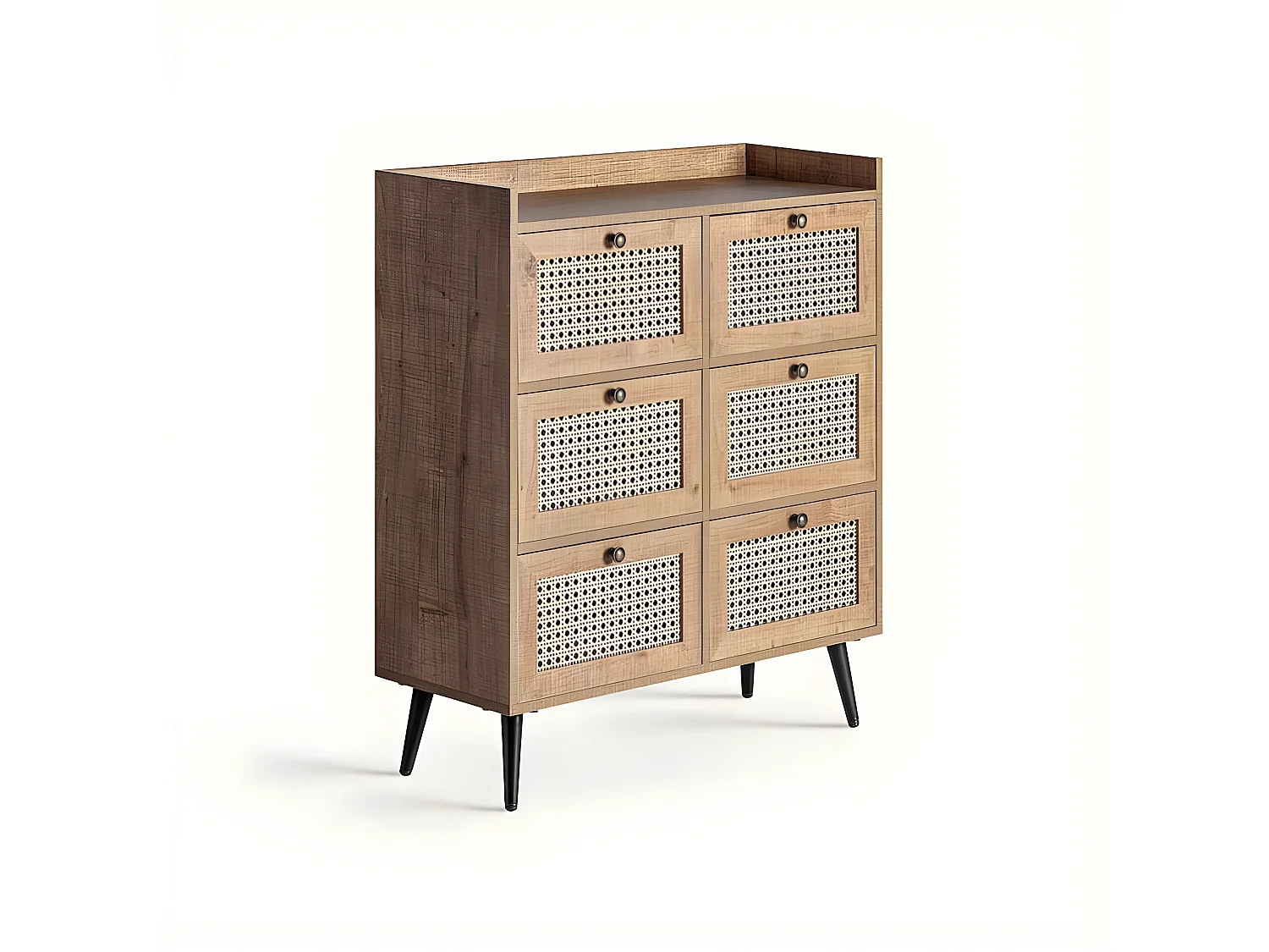 Cómoda Marron  Con 6 Cajones Modelo Montreal De