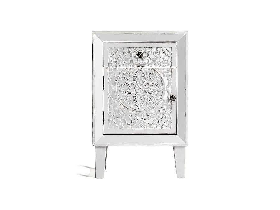 Table de chevet modèle MUMBAI blanc Burkina