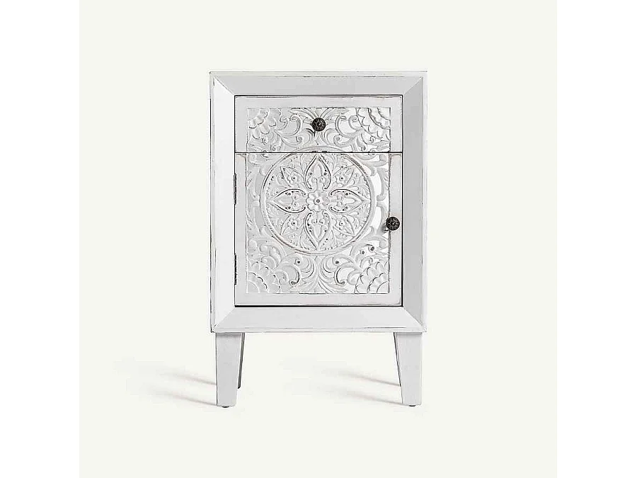 Table de chevet modèle MUMBAI blanc Burkina