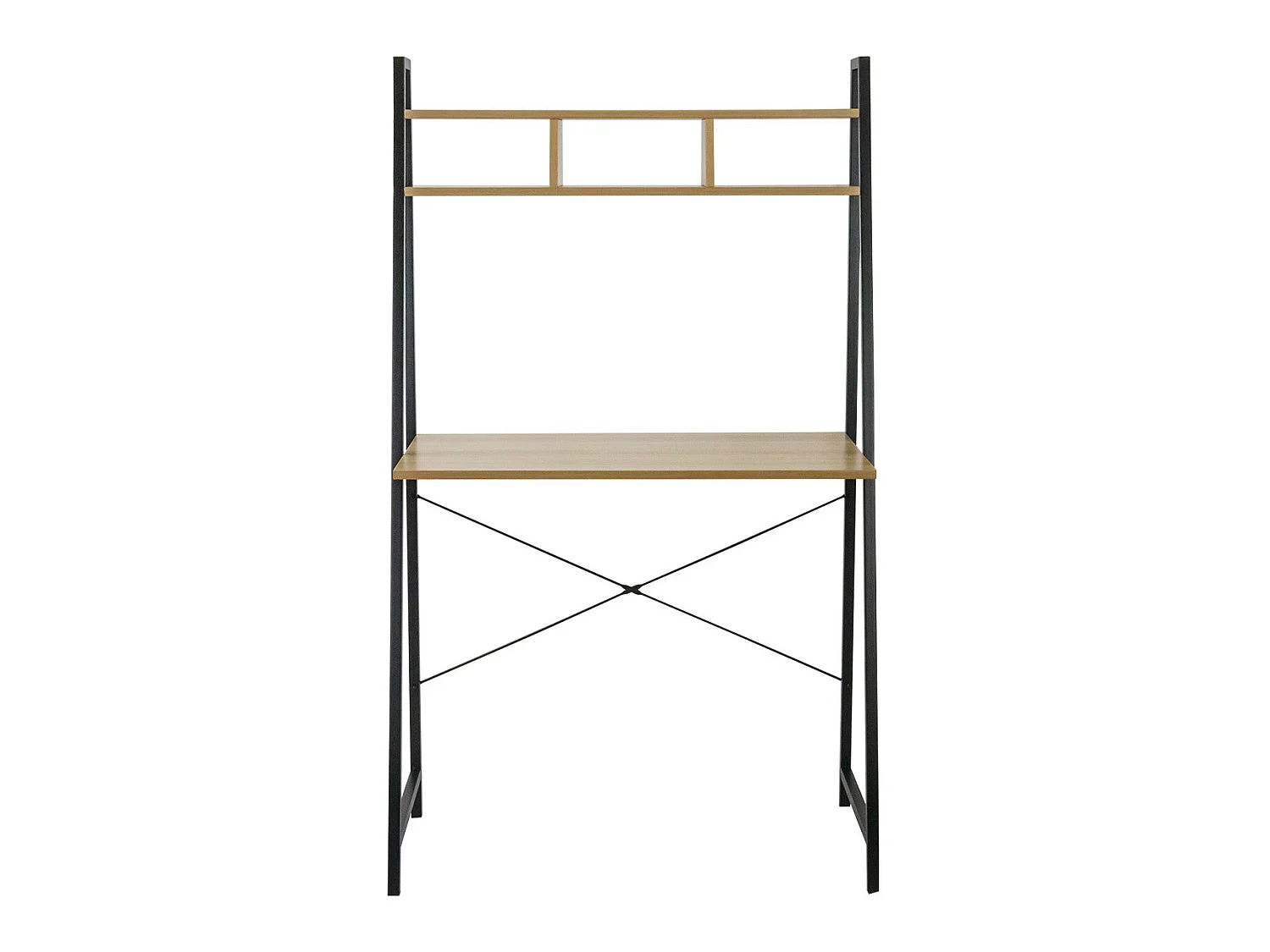 Bureau en métal avec étagère en bois Oyam 142x84x46cm 7house