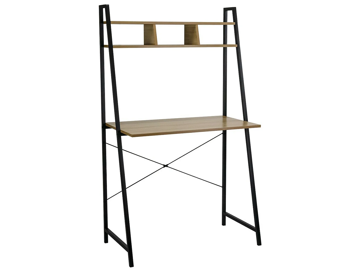 Bureau en métal avec étagère en bois Oyam 142x84x46cm 7house