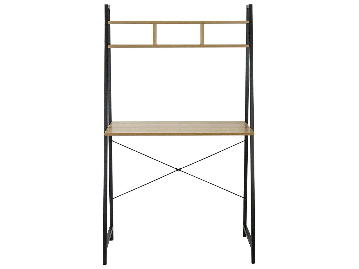 Bureau en métal avec étagère en bois Oyam 142x84x46cm 7house