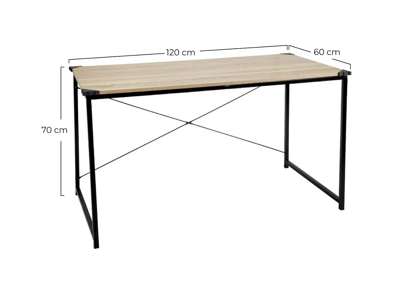 Escritorio Metálico con Tablero Lir 70x120x60cm 7house