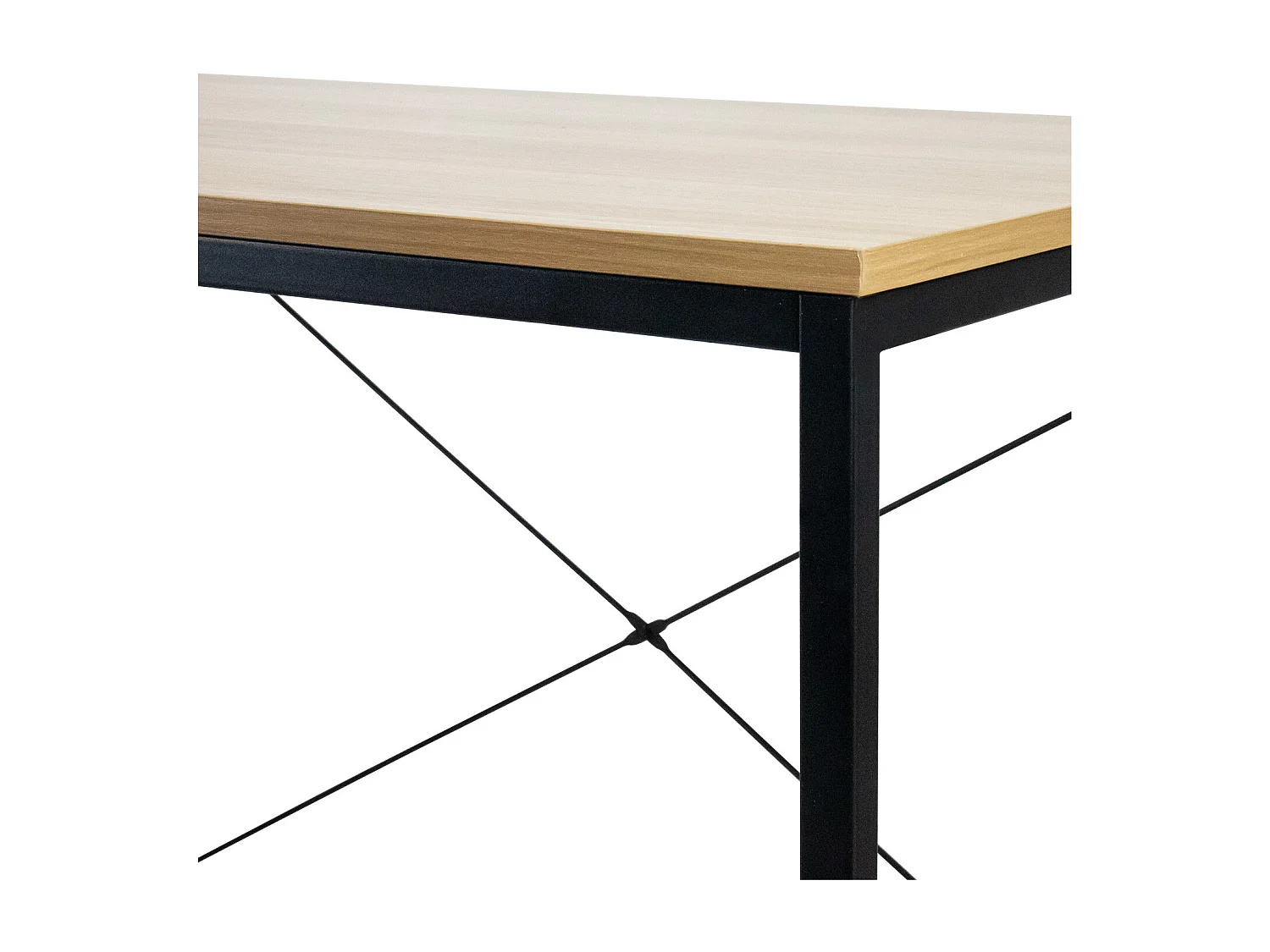 Bureau en métal avec 3 étagères en bois Ozra 120x160x70cm 7house