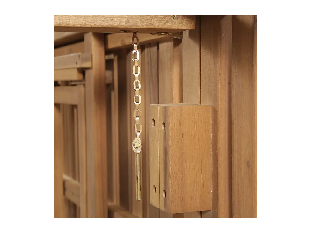 Lettino Prendisole Pieghevole in Legno Massello di Acacia