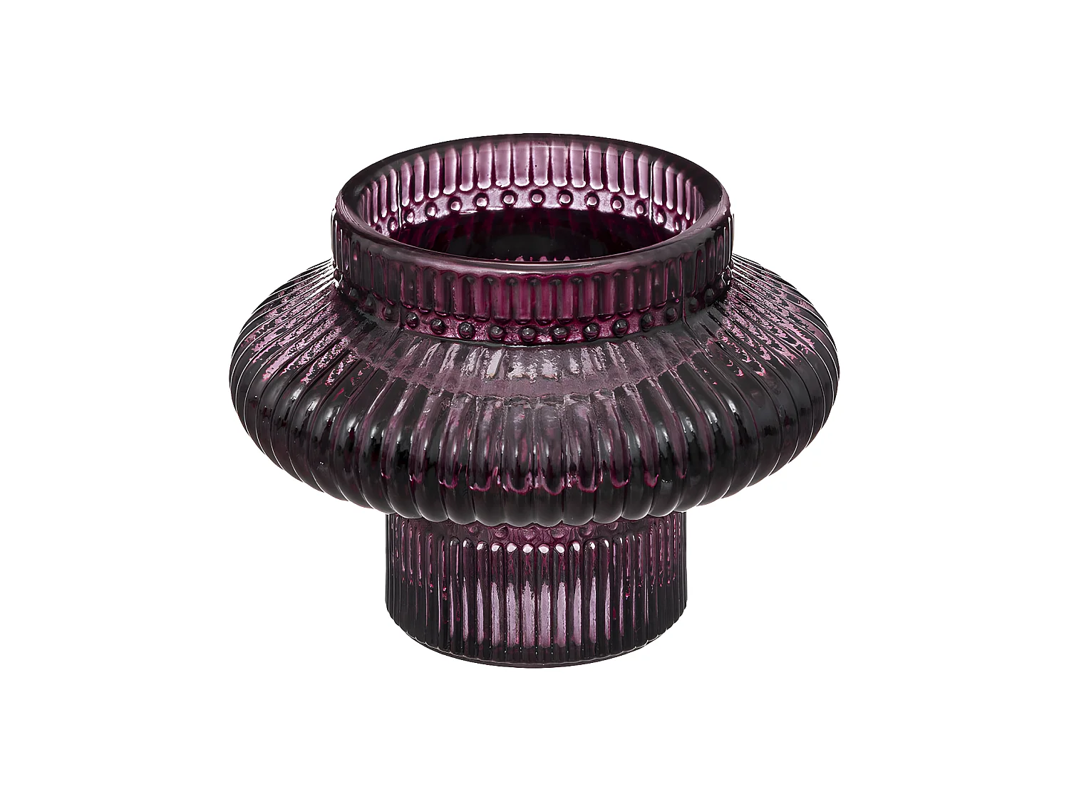 Lot de 3 Bougeoirs Chandeliers en Verre coloré