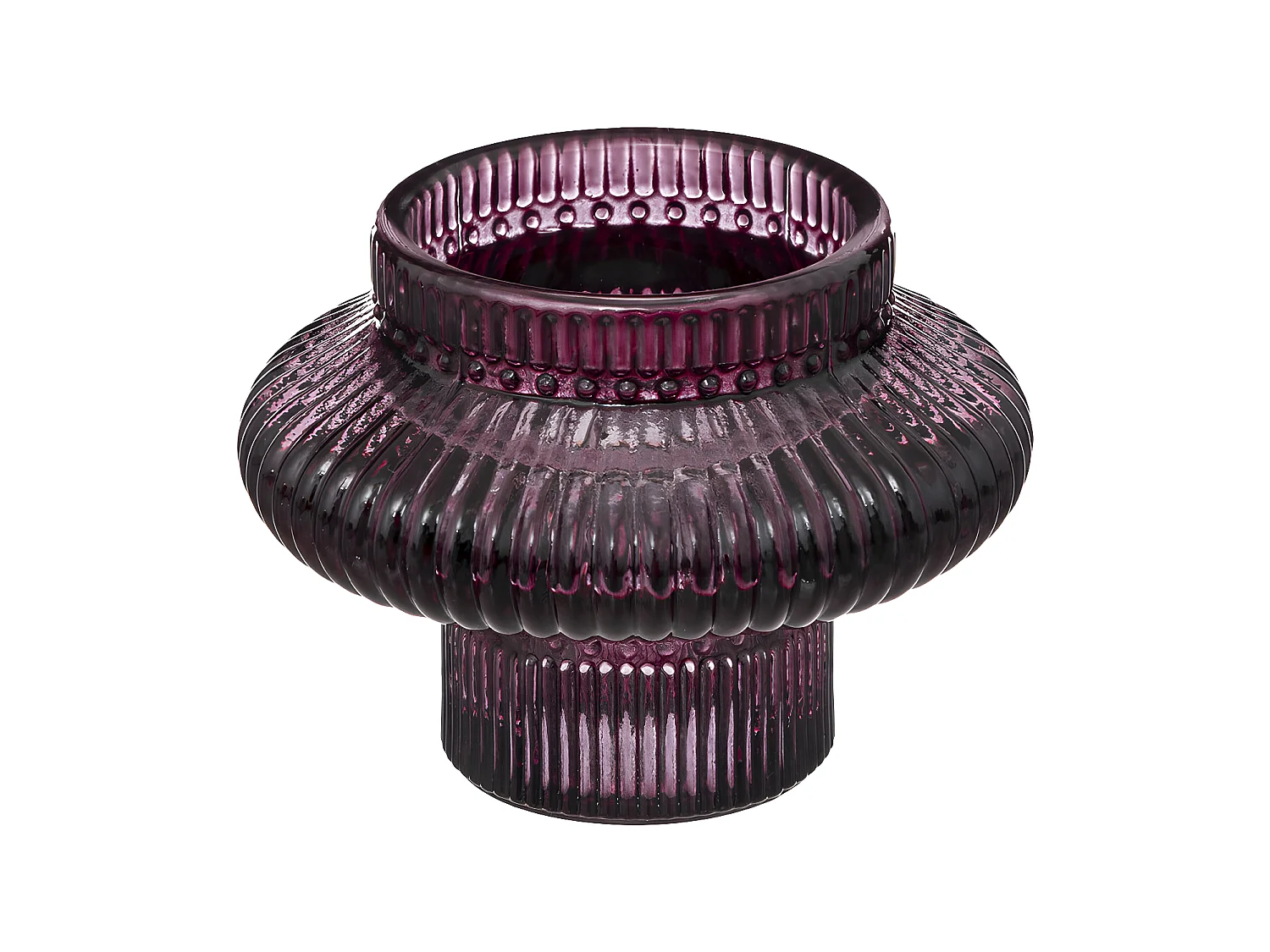 Lot de 3 Bougeoirs Chandeliers en Verre coloré