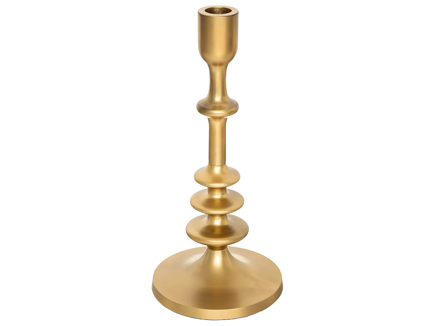 Bougeoir Chandelier en Métal Doré H 25.5 cm