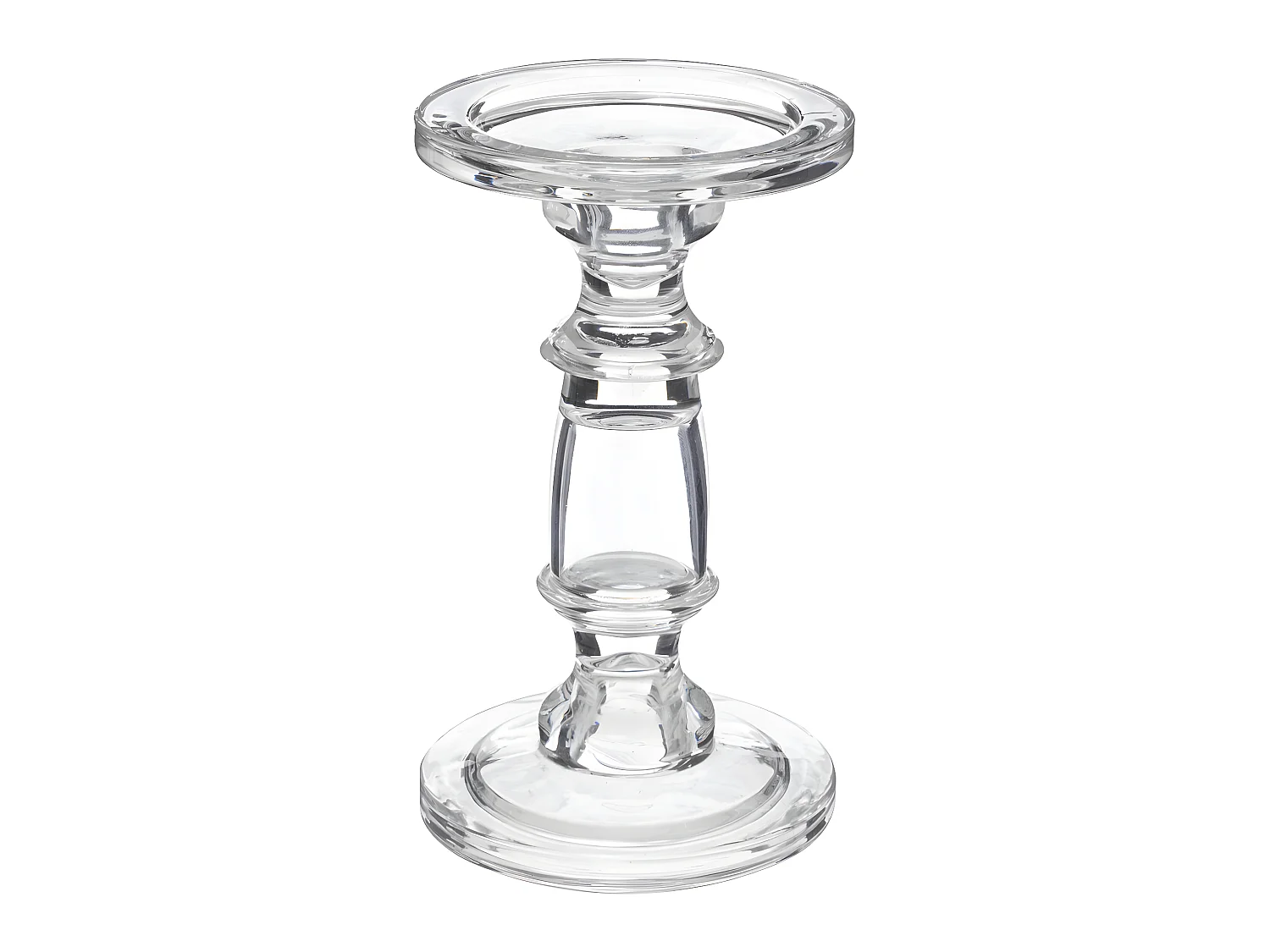 Bougeoir Chandelier en Verre H 19 cm